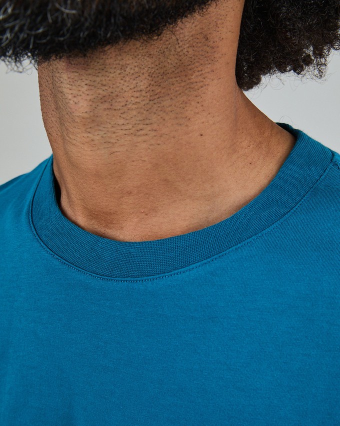 Asis Percales Crocodylus T-Shirt Blue from Brava Fabrics