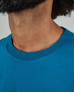 Asis Percales Crocodylus T-Shirt Blue from Brava Fabrics