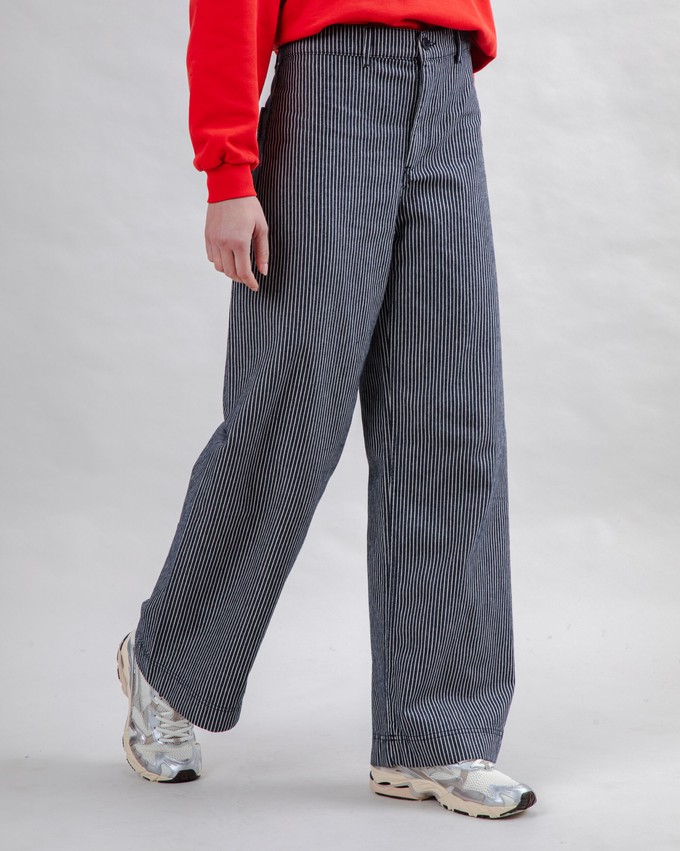 Denim Stripes Straight Leg Pants from Brava Fabrics