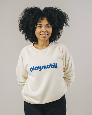 Playmobil Logo Sweatshirt Ecru from Brava Fabrics