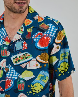Chiringuito Aloha Shirt Blue from Brava Fabrics