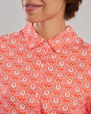 Asis Percales Daisy Regular Blouse Red from Brava Fabrics