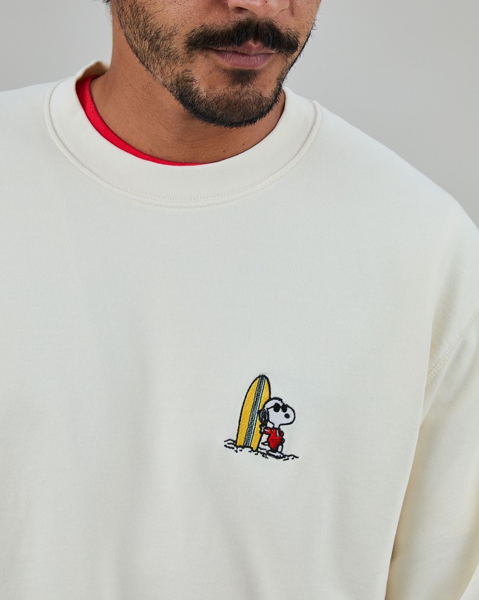 Peanuts Surf Sweatshirt Ecru from Brava Fabrics