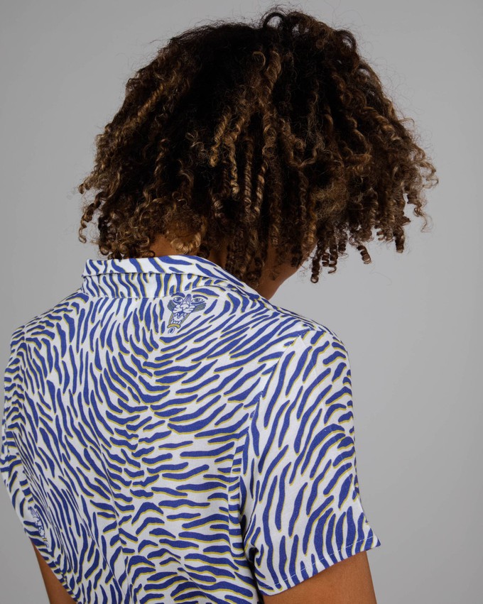 Asis Percales Tiger Short Dress White from Brava Fabrics