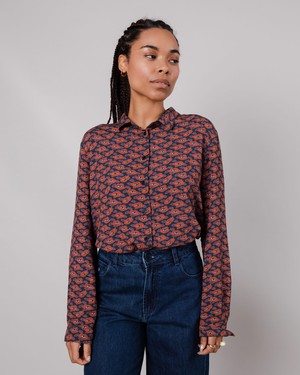 Lips Blouse Red from Brava Fabrics