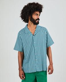 Sardinas Aloha Shirt Blue via Brava Fabrics