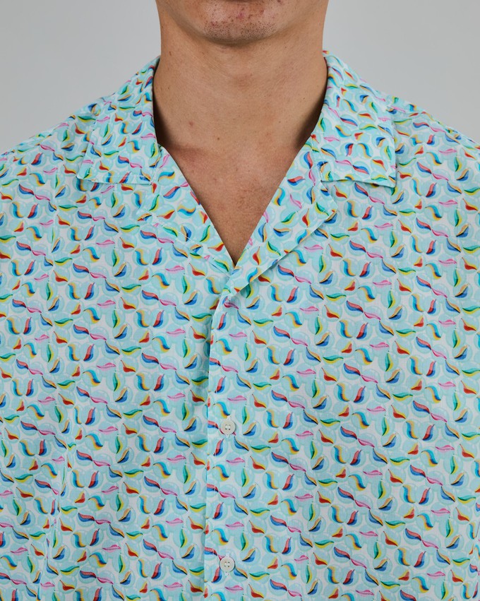 Marbles Aloha Shirt White from Brava Fabrics