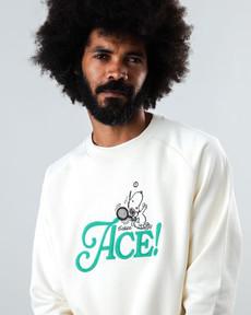 Peanuts Ace Snoopy Sweatshirt Ecru via Brava Fabrics