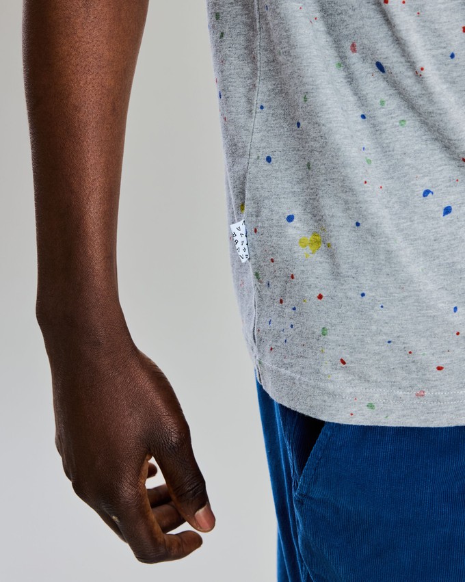 Splash Paint Tshirt Grey from Brava Fabrics