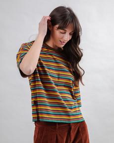 Stripes Squared Tee Multicolor via Brava Fabrics