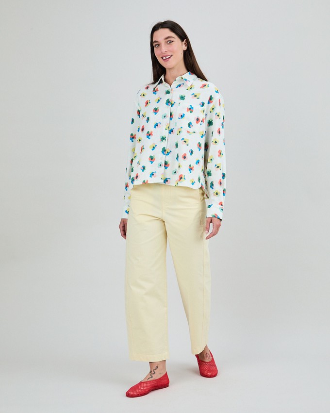 Mini Flower Boxy Blouse Ecru from Brava Fabrics