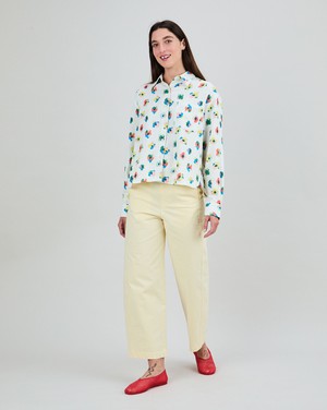 Mini Flower Boxy Blouse Ecru from Brava Fabrics