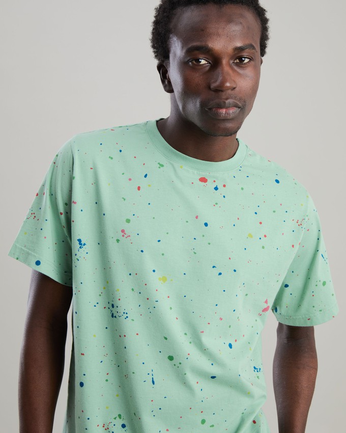 Splash Paint Tshirt Green from Brava Fabrics