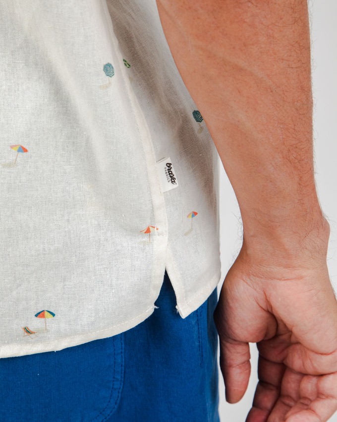 Beach please Aloha shirt Ecru from Brava Fabrics