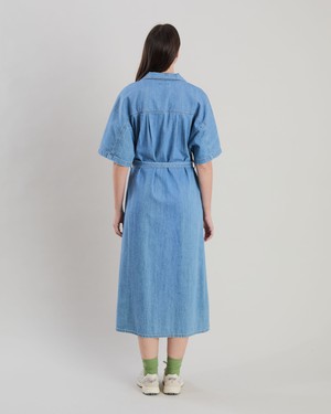 Washed Denim Shirt Dress Blue from Brava Fabrics