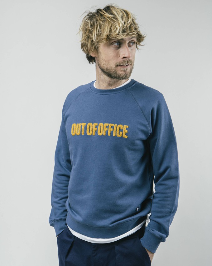 Out of Office Cotton Sweatshirt Blue from Brava Fabrics