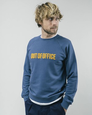 Out of Office Cotton Sweatshirt Blue from Brava Fabrics
