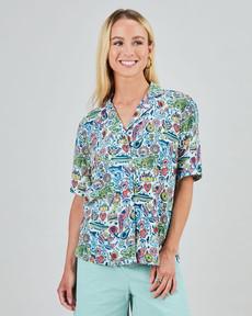 This is Asis Aloha Blouse via Brava Fabrics