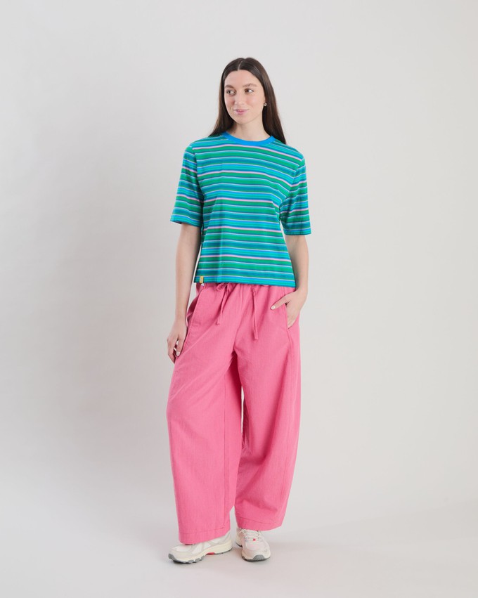 Stripes Boxy Tee Blue from Brava Fabrics