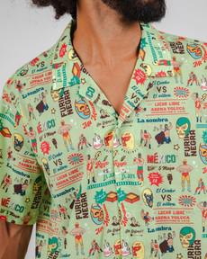 Lucha Libre Aloha Shirt via Brava Fabrics