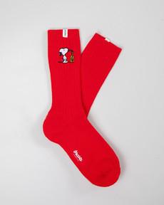 Peanuts Tropical Socks Red via Brava Fabrics