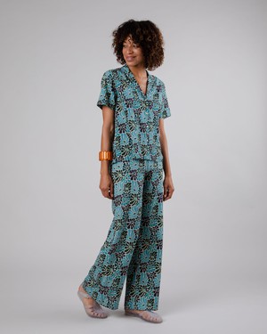 Spring Wide Leg Pants Blue from Brava Fabrics