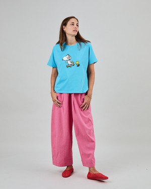 Peanuts Roller Oversize Tee Blue from Brava Fabrics