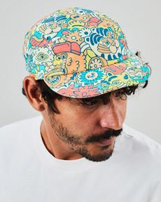 Asis Percales Animal Party 5 panel Cap via Brava Fabrics