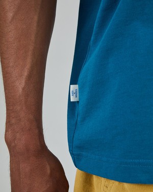 Asis Percales Crocodylus T-Shirt Blue from Brava Fabrics