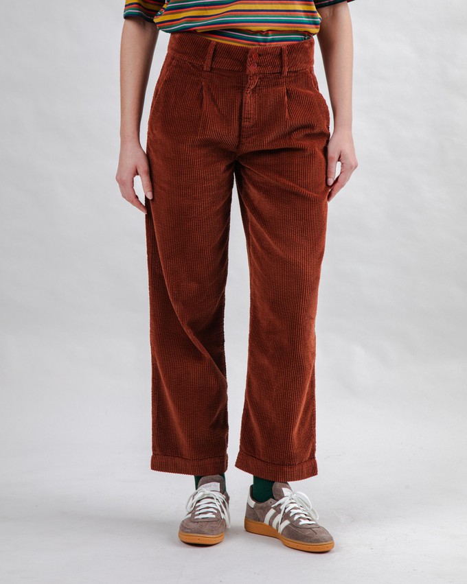 Corduroy Pleated Pants Copper from Brava Fabrics