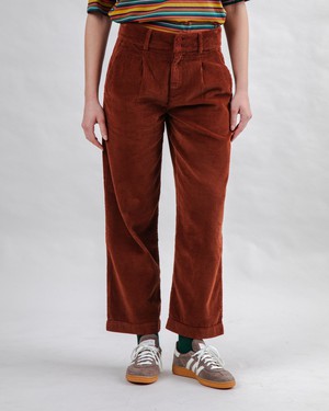 Corduroy Pleated Pants Copper from Brava Fabrics