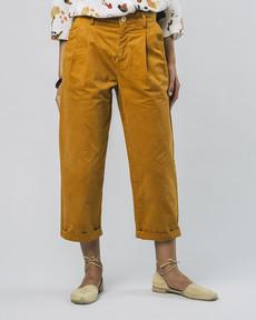 Inka Gold Pleated Pants via Brava Fabrics