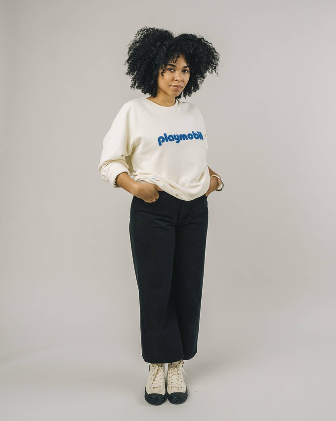 Playmobil Logo Sweatshirt Ecru from Brava Fabrics