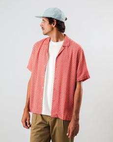 Tramuntana Aloha Shirt Red via Brava Fabrics