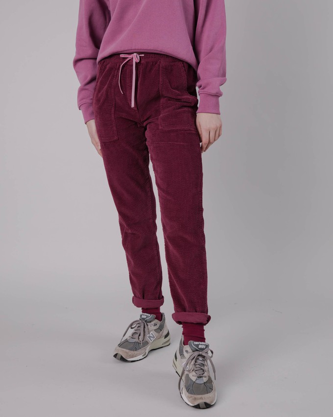Patch Pocket Corduroy Pants Prune from Brava Fabrics