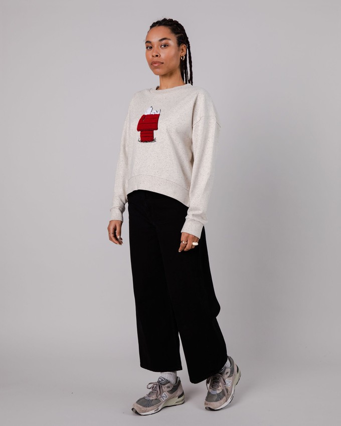 Peanuts Snoopy Doghouse Sweatshirt Cream from Brava Fabrics