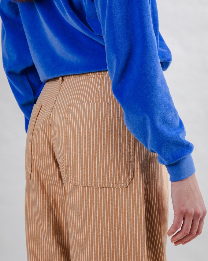Stripes Straight Leg Pants Camel from Brava Fabrics
