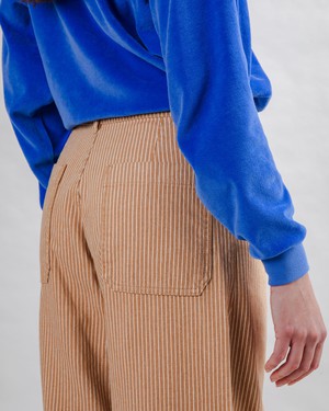 Stripes Straight Leg Pants Camel from Brava Fabrics