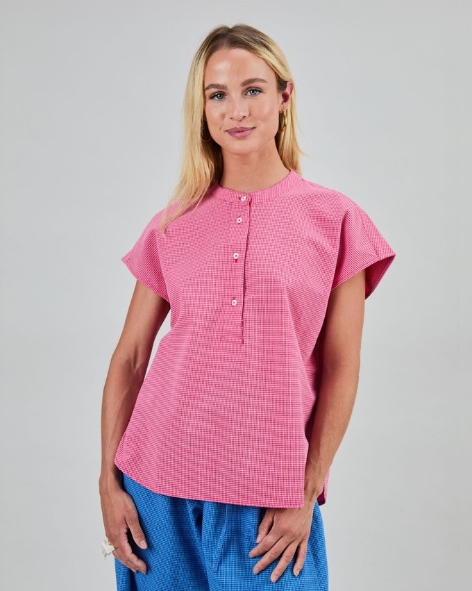 Checks Sleeveless Blouse Pink from Brava Fabrics