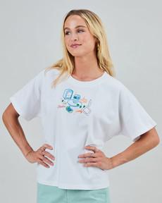 Chiringuito Embroidery Oversize Tee White via Brava Fabrics