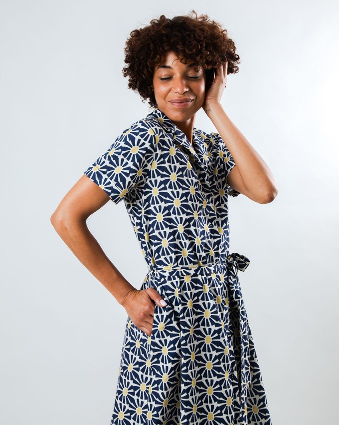 Marisol Long Dress Navy from Brava Fabrics