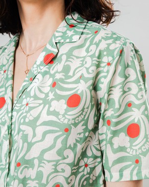 Ola de Calor Aloha Blouse Light Green from Brava Fabrics