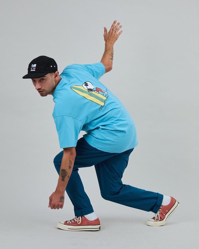 Peanuts Cowabunga Surf Oversize T-Shirt Blue from Brava Fabrics