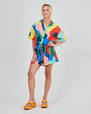 Maxi Flower Bali Loose Shorts from Brava Fabrics