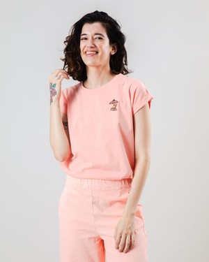 Peanuts Tropical Scoop Tee Pink from Brava Fabrics