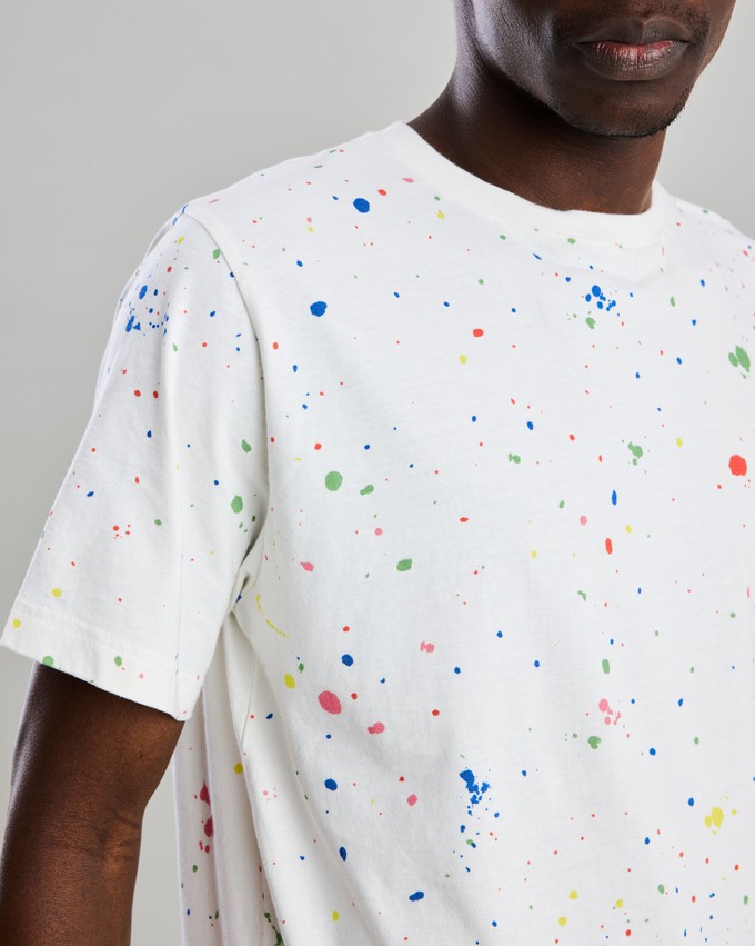 Splash Paint Tshirt Ecru from Brava Fabrics