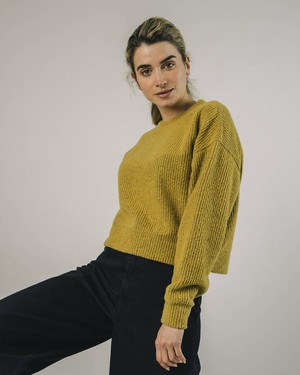Cropped Sweater Mustard from Brava Fabrics Cropped Sweater Mustard from Brava Fabrics