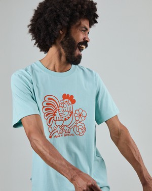 Asis Percales Kikiriki Oversize T-Shirt blue from Brava Fabrics
