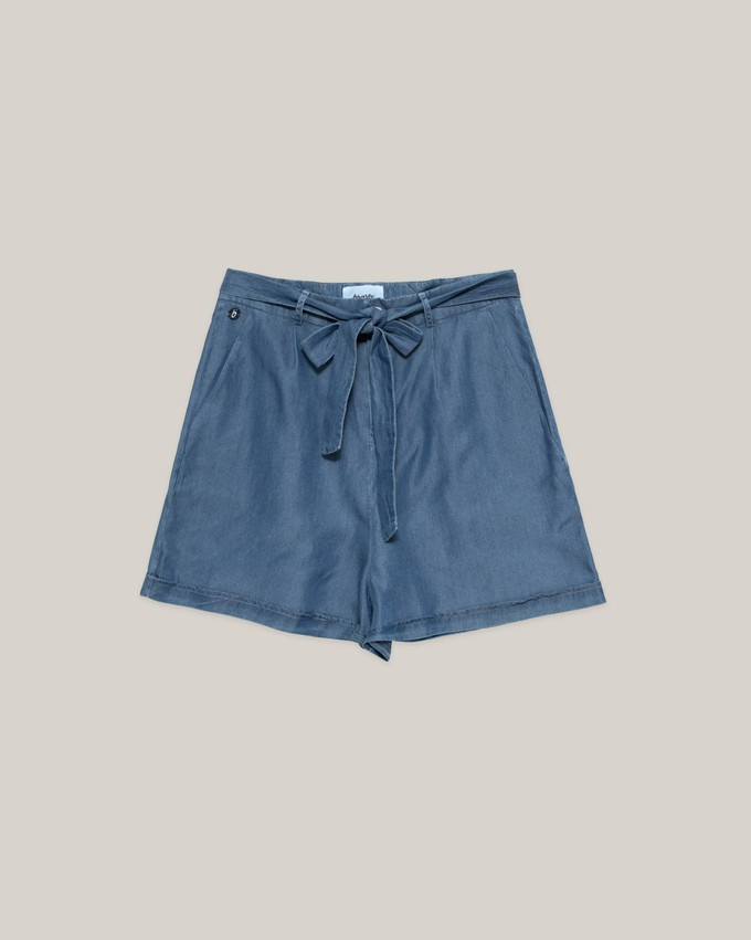 Indigo Belted Shorts Blue from Brava Fabrics