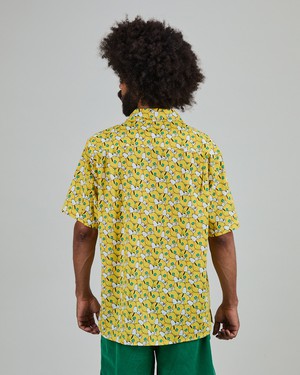Peanuts Donuts Aloha Shirt Yellow from Brava Fabrics